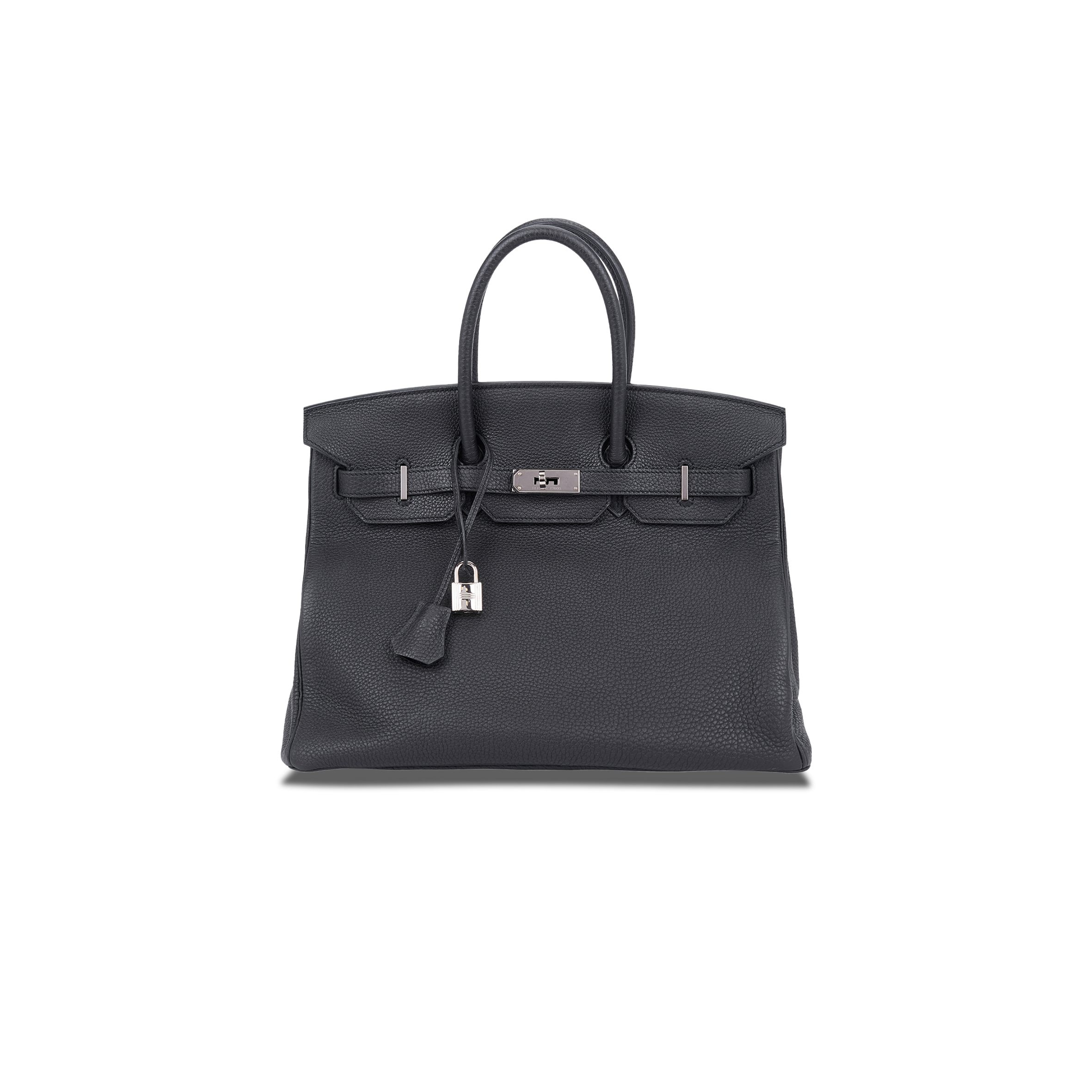 HERMES MASTER BIRKIN 35 TOGO LEATHER BLACK SILVER BUCKLE BAG H028369CK89 (35*28*18cm)